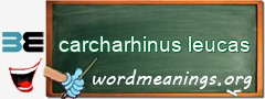 WordMeaning blackboard for carcharhinus leucas